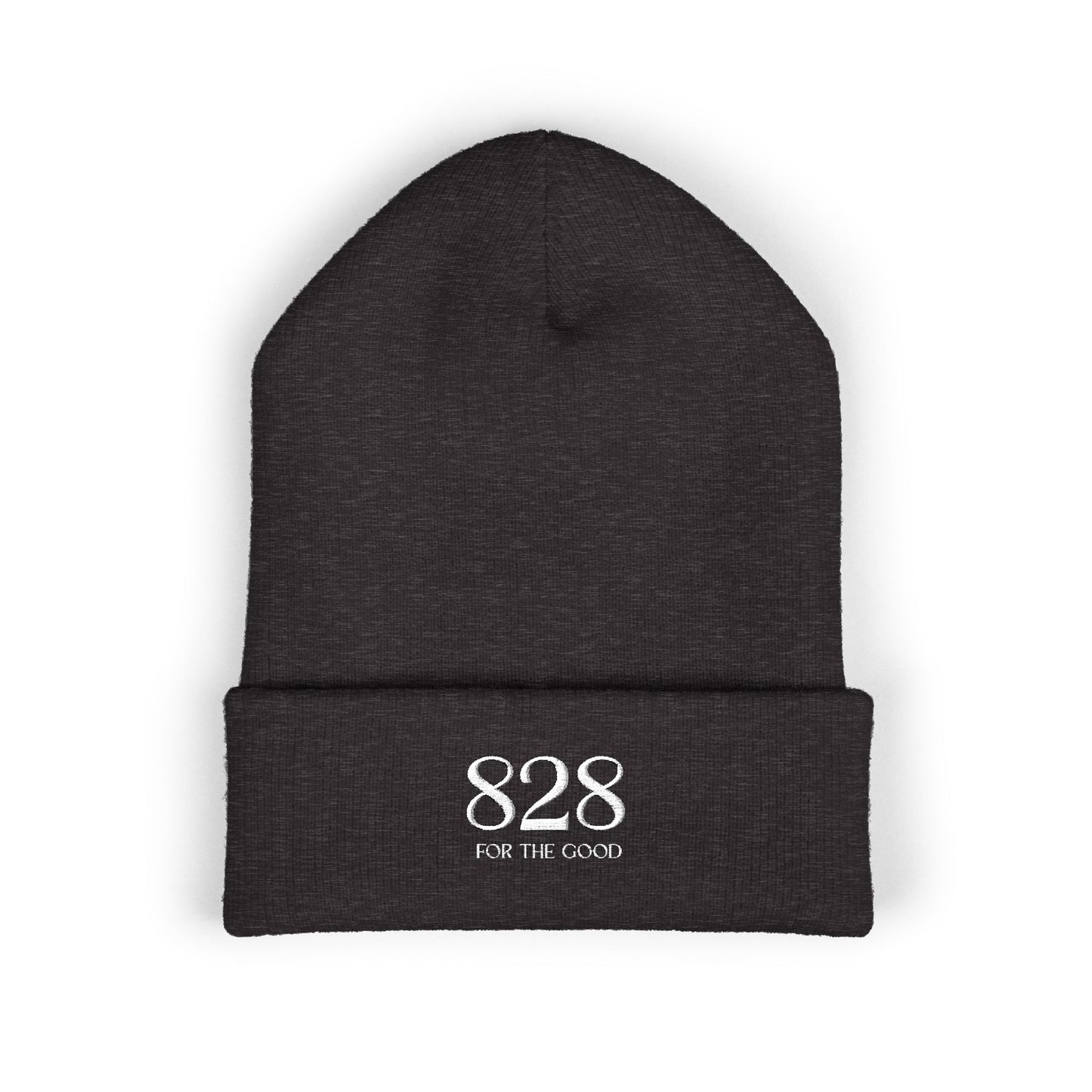 828 Embroidered Cuffed Beanie