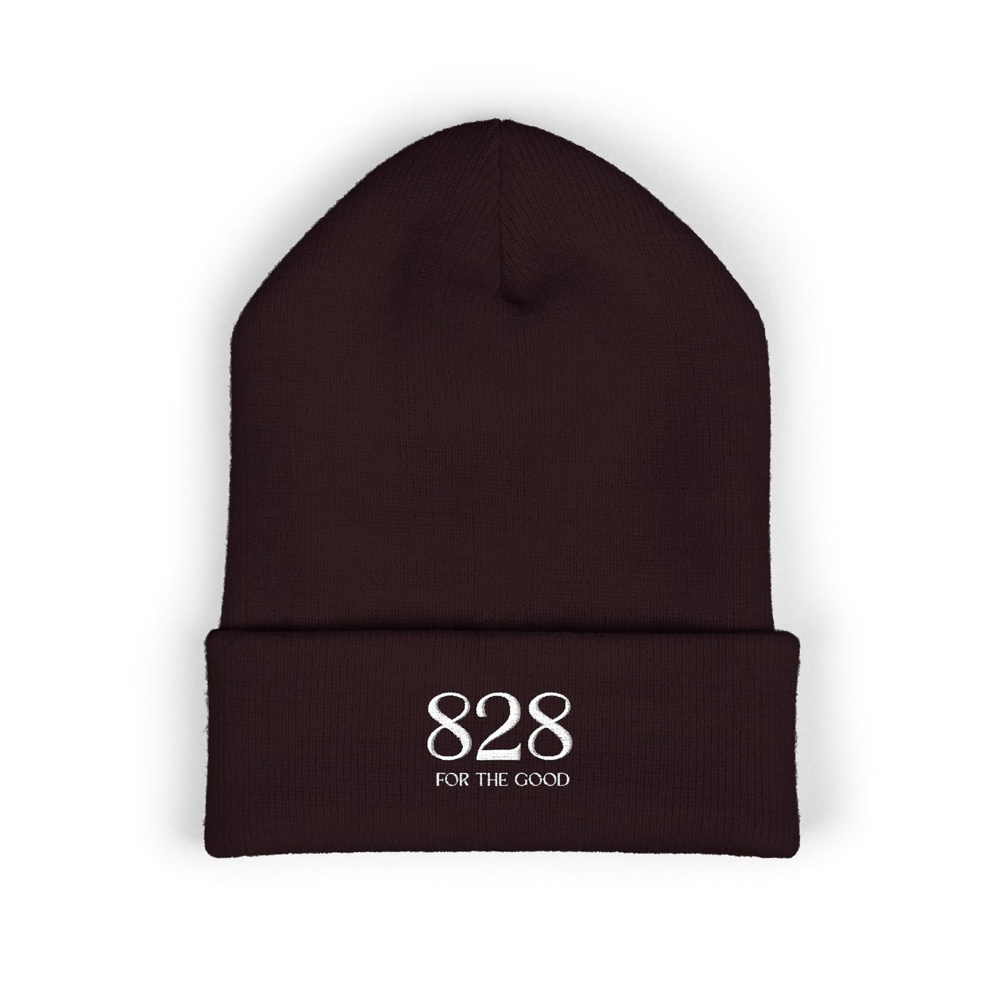 828 Embroidered Cuffed Beanie