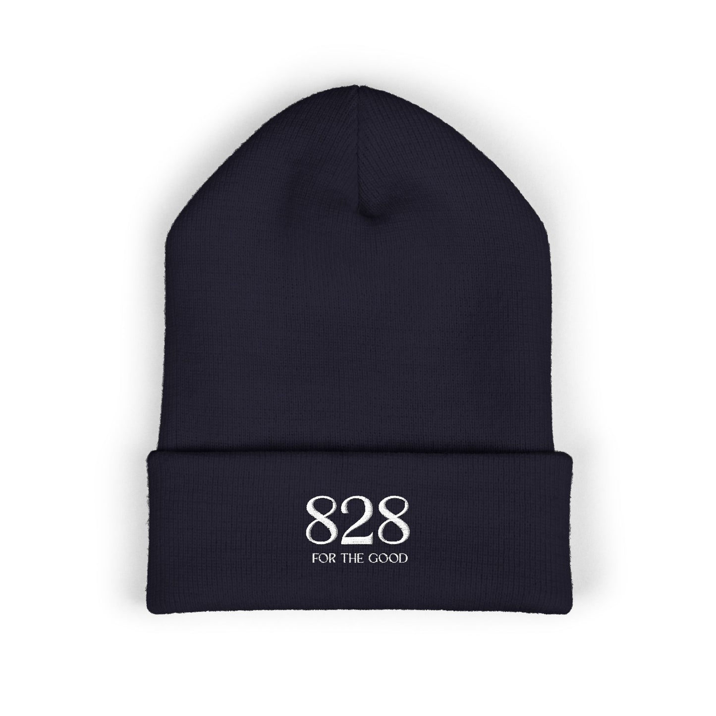 828 Embroidered Cuffed Beanie