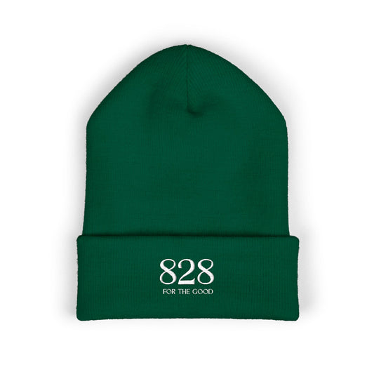 828 Embroidered Cuffed Beanie